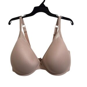 ThirdLove 24/7 Classic Uplift Mesh Plunge Bra Nude Beige 40G Underwire